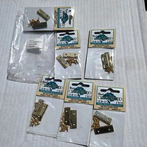 LOT- 6pkgs DARICO IRON HINGE WITH BRASS SCREWS 1.25" (2/pkg) 9142-14